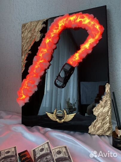 Часы настенные из эпоксидной смолы