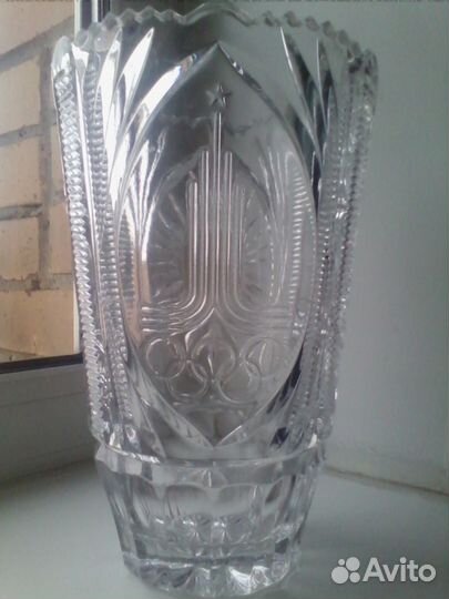 Ваза с олимпийской символикой 80-х