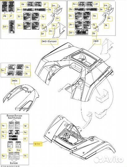 Передние крылья Can-Am Outlander G1 715001445