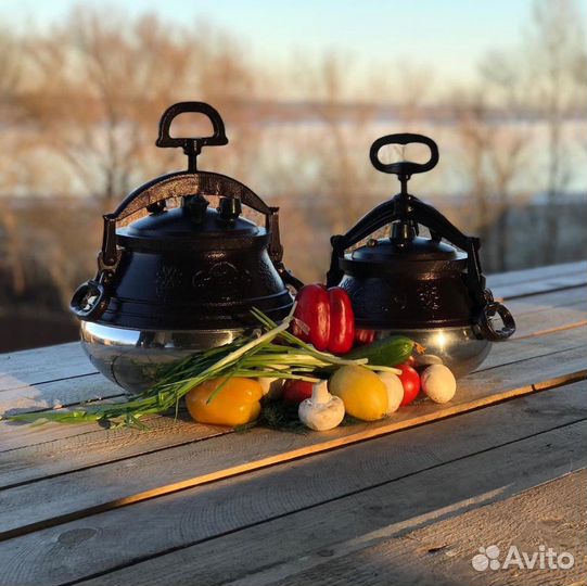 Афганский казан 8 литров двухцветный