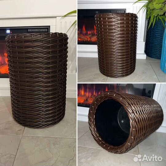 Кашпо из ротанга