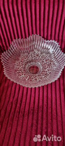 Ваза для фруктов хрустальная