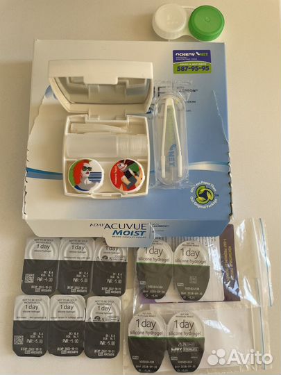 Линзы 1 day acuvue moist 60 штук