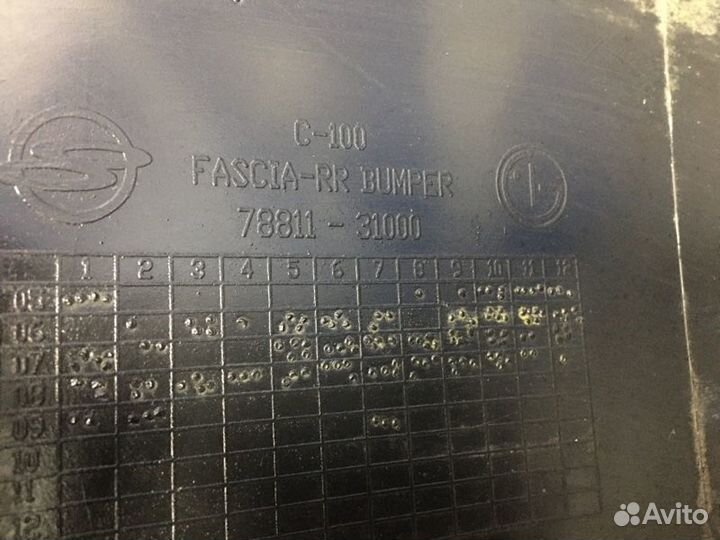 Бампер задний Ssang Yong Actyon 1