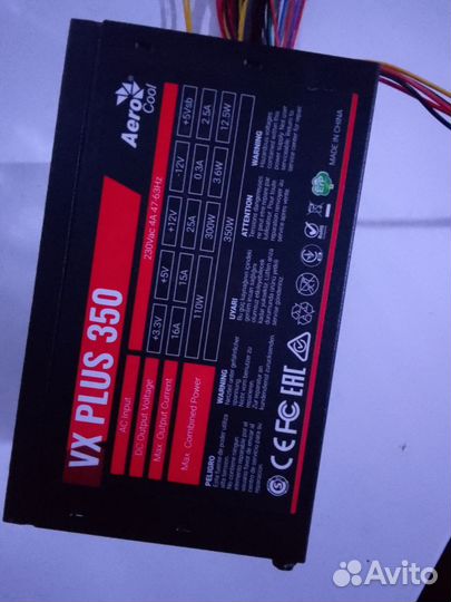 Блок питания aerocool vx plus 350w