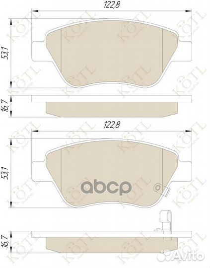 Тормозные колодки 71770082 1700KT kotl