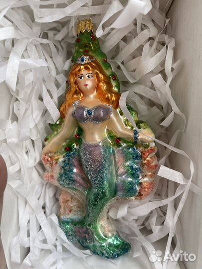 Русалка елочная игрушка Польша