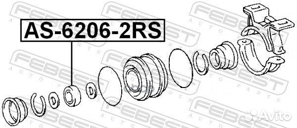 Подшипник шариковый (30x62x16) (mazda 3 BK 2003