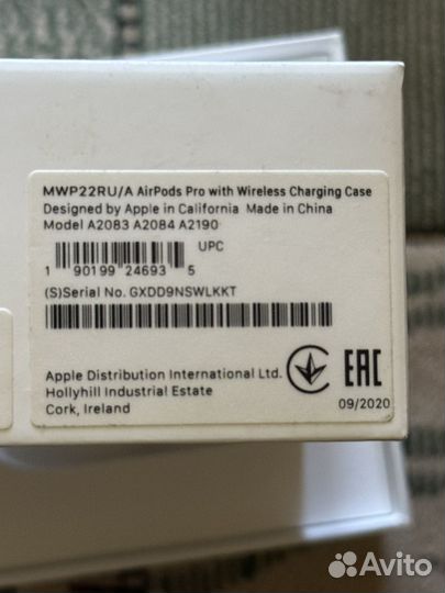 Наушники Airpods pro оригинал