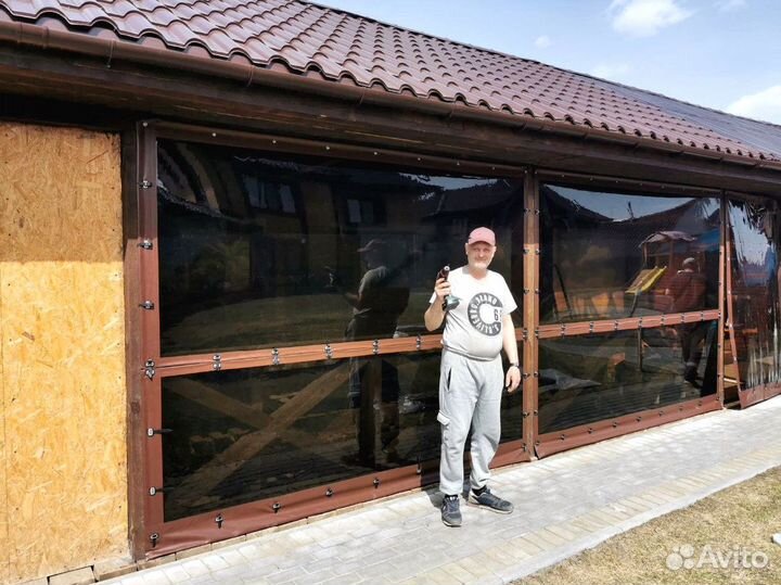 Мягкие окна для террас / Производство Омск