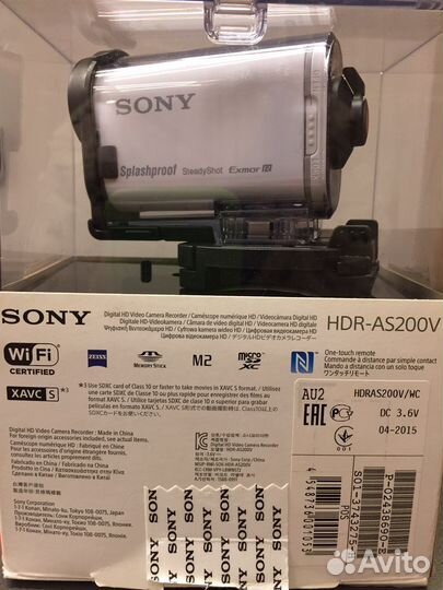 Экшн камера sony hdr as200v гоу-про