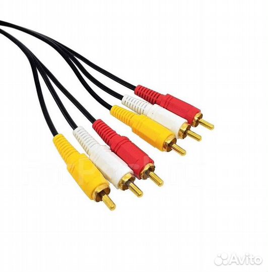 Аудио видео кабель 3 RCA- 3 RCA 1.5 метра