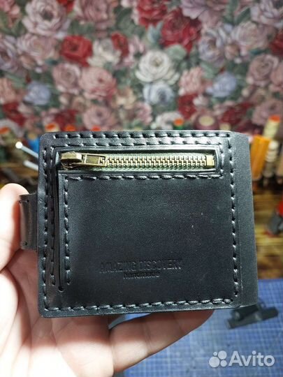 Кошелек мужской кожаный ручной работы