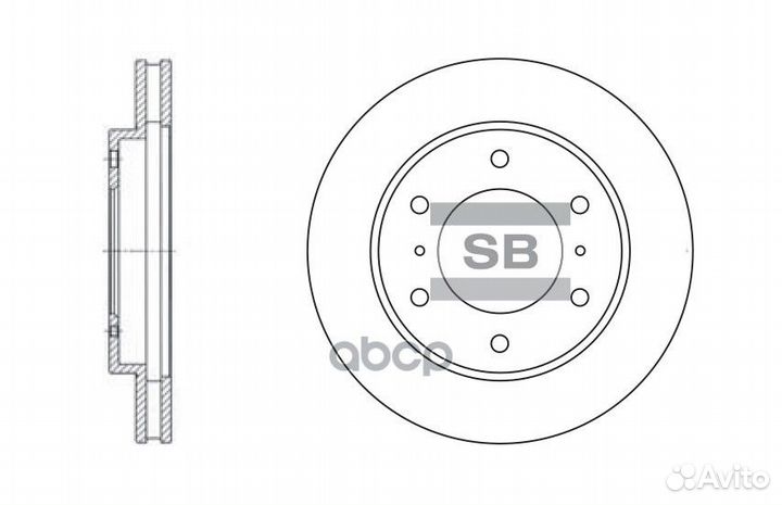 SD4306 диск тормозной передний Mitsubishi Paje
