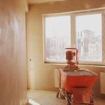 Механическая штукатурка фасада, Воскресенск