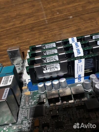 Комплект (материнка, 2 процессора, память)