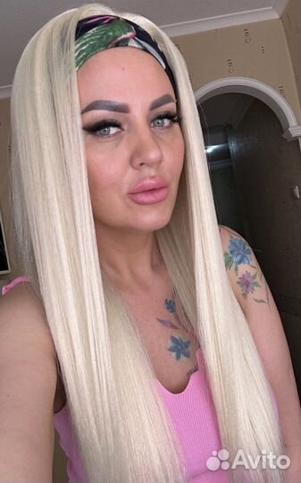 Парик блонд прямой 65 см