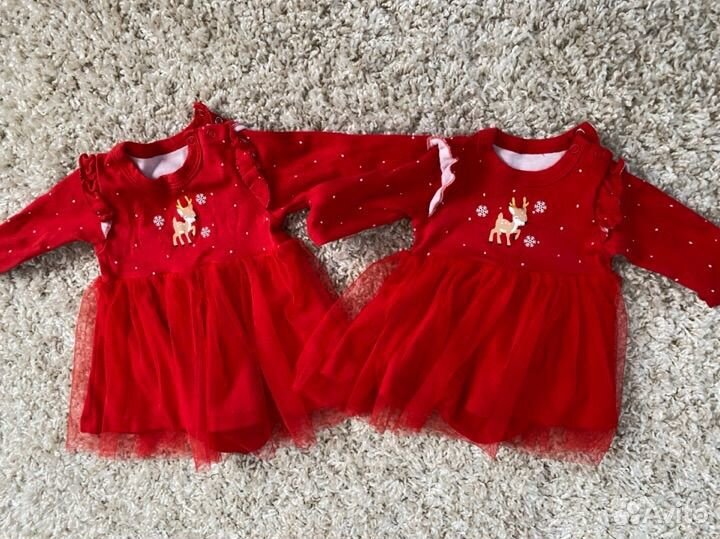 Платье для девочки 62,68 для двойни