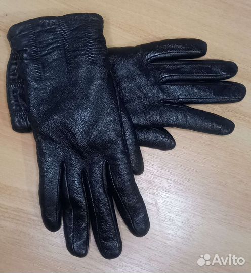 Перчатки из натуральной кожи на меху