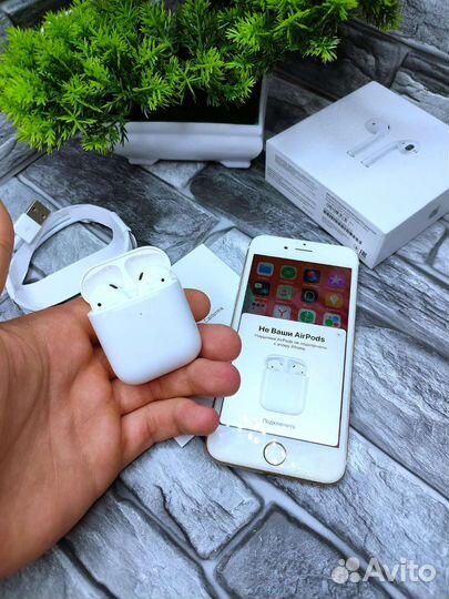 Airpods 2 Premium iOS 16 Новые Гарантия + Чехол