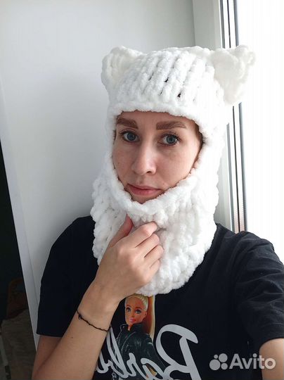 Шапка балаклава с ушками