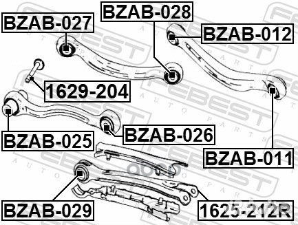 Сайлентблок рычага MB C-class 06/E(W212) 08-13