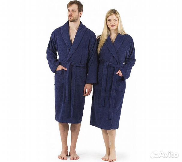 Халат махровый GoodNight 48-50 (L) темно-синий