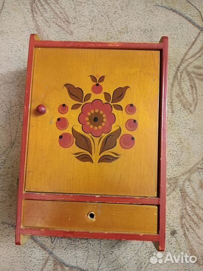 Аптечка деревянная настенная СССР Ручное пр-во