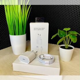 Зарядный блок Apple 20W с кабелем Lighthing