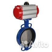 Затвор дисковый поворотный DN.ru GGG50-GGG40-epdm Ду200 Ру16, чугун, с пневмоприводом DN.ru DA-130 и