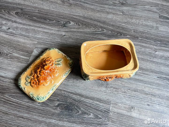 Шкатулка керамика майолика СССР / Винтаж
