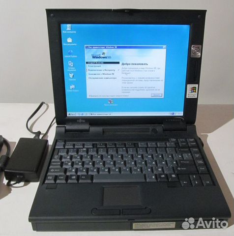 Ретро ноутбук Fujitsu Pentium-MMX Windows 98 объявление продам