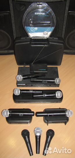 Микрофоны Shure SM58 PGX58 PG48 9шт вокальные Pro