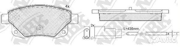 Колодки тормозные дисковые задние NiBK PN0431W