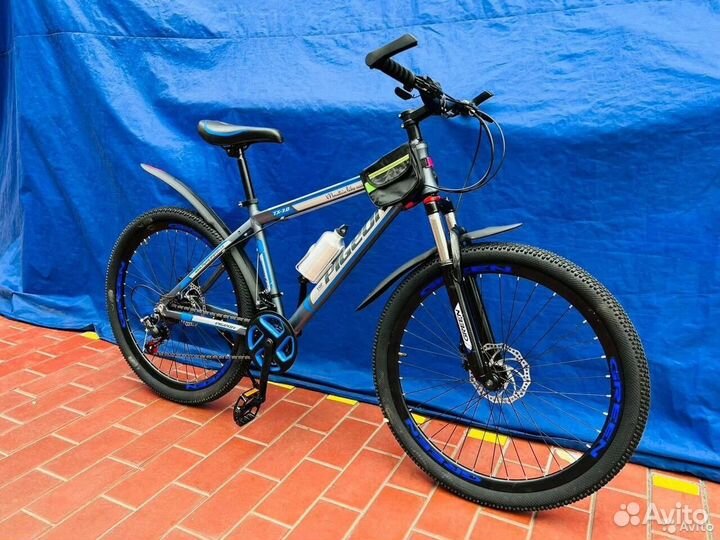 Скоростной велосипед Серый-белый новый