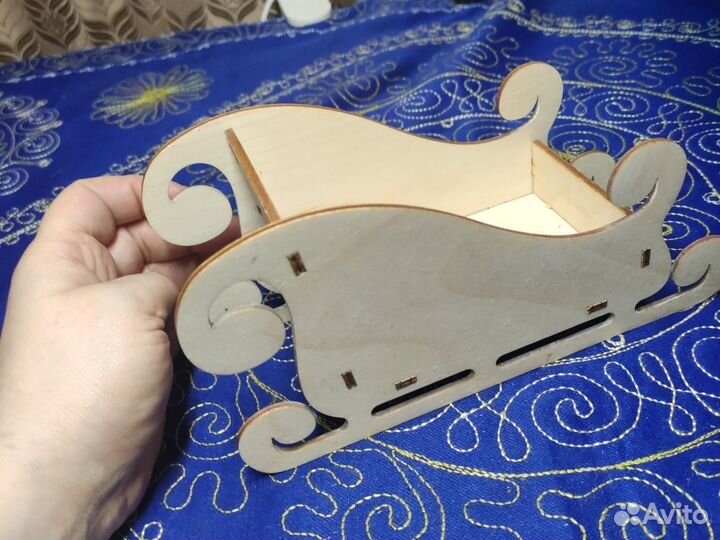 Сани дерев.заготовка для декупажа 19*7(11*7)