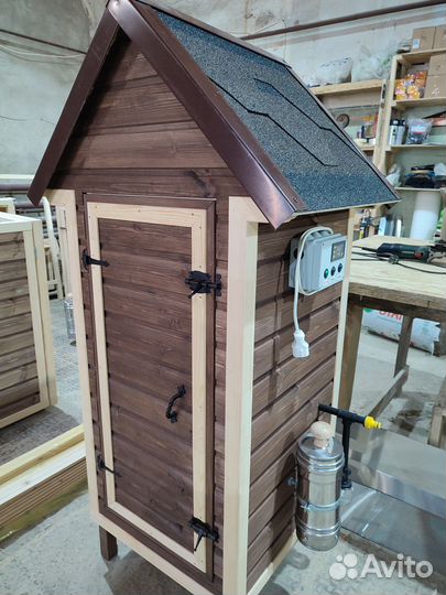 Коптильня для горячего и холодного копчения 220л