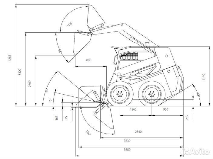 Мини-погрузчик Locust / Way Industry L1203, 2023