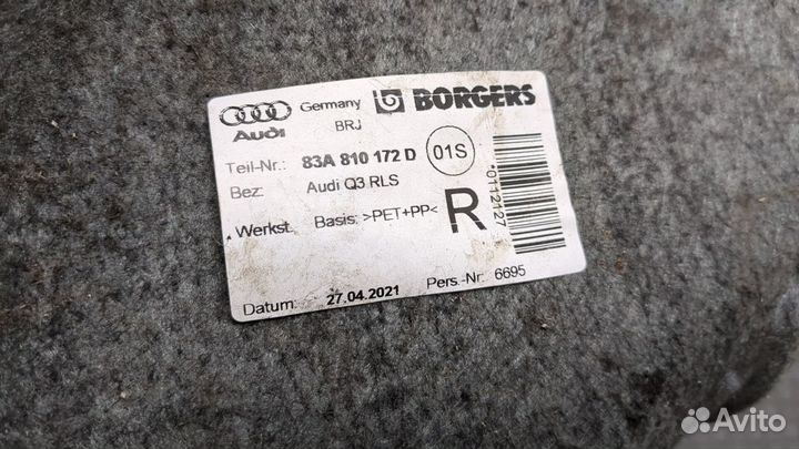 Защита арок (подкрылок) Audi Q3 2018, 2021