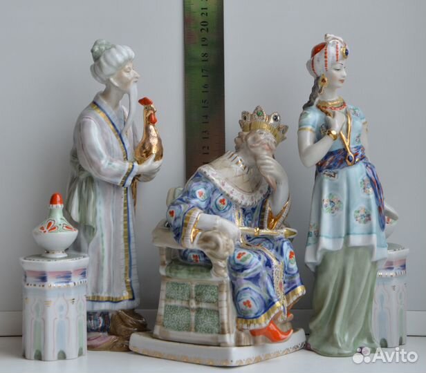 Дулево Фарфор статуэтка Сказка о Золотом петушке