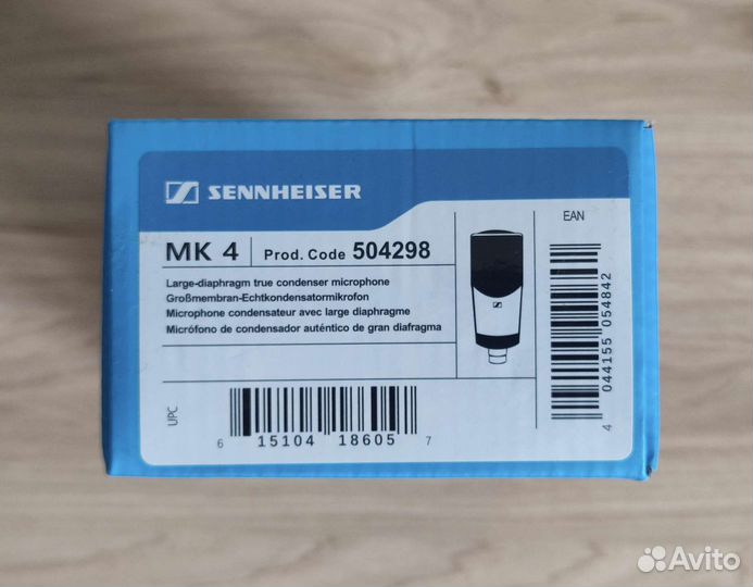Микрофон студийный Sennheiser MK4 новый в коробке