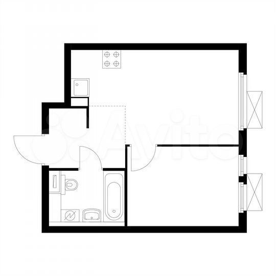 2-к. квартира, 32,8 м², 23/33 эт.