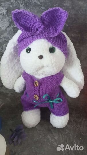 Плюшевый заяц с длинными ушами 30 см