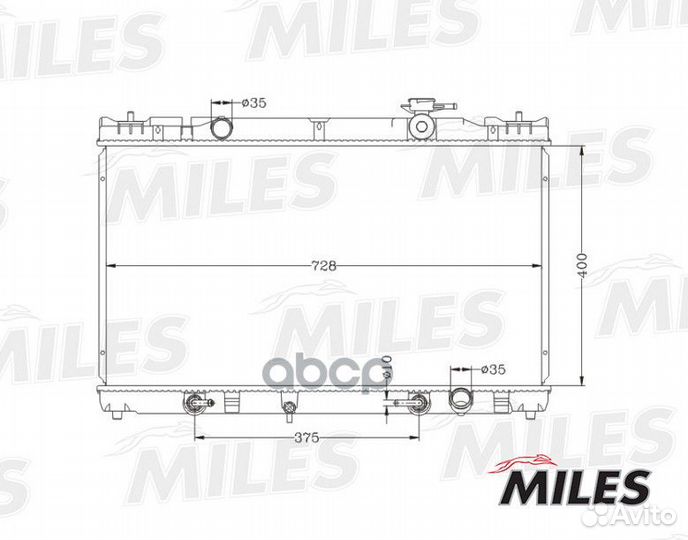 Радиатор (паяный) toyota camry 2.4 01) (nissen