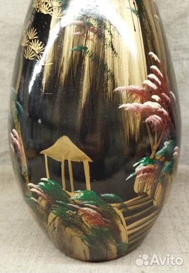 Ваза. Китайская природа. Керамика фарфор 30 см