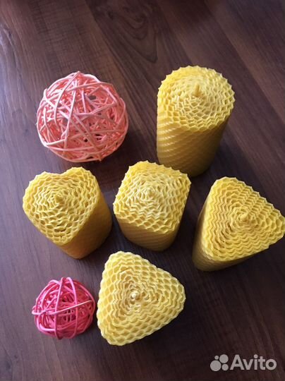 Свечи из вощины, ручная работа