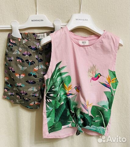 Топ и шорты р.110 H&M