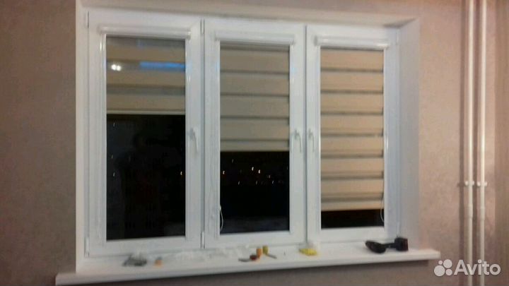 Жалюзи,кассетные, рулонные шторы зебра