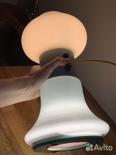 Настольная лампа винтаж СССР стекло