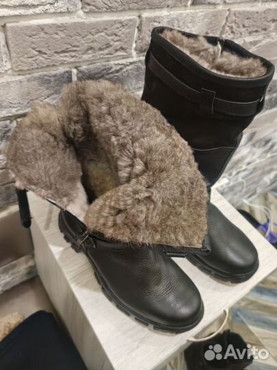 Монголки мужские, сапоги натуральный мех